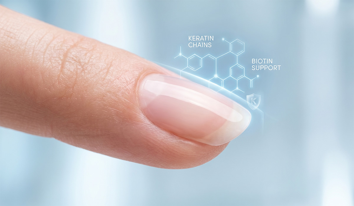 Biotin supports regeneration at the nail root