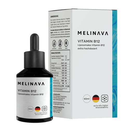 Melinava vitamin B12 supplement in liposomal form